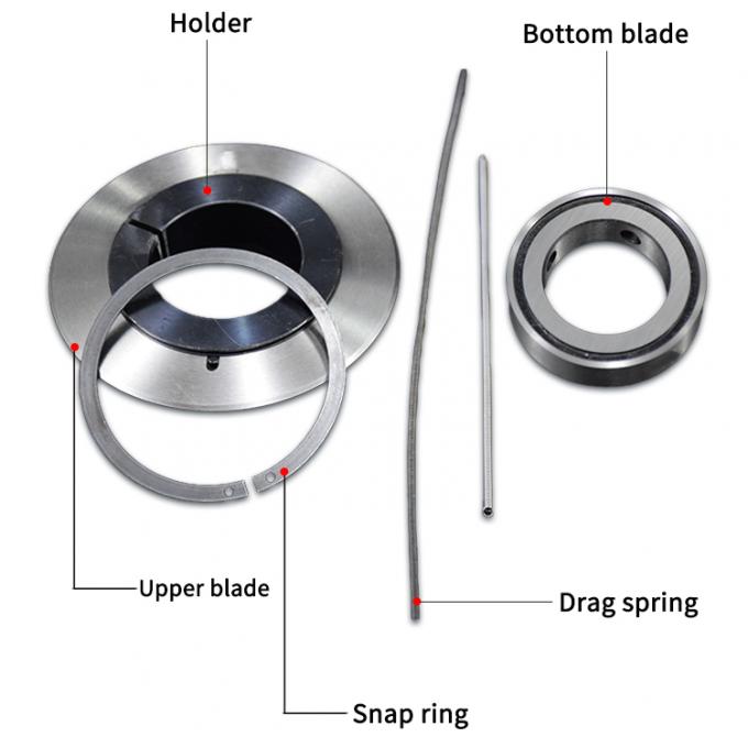 Lamella rotante di taglio rotante ad alta precisione Pvc Edge Blade Lamelle rotanti di taglio macchina tubo di carta nastro adesivo di taglio macchina lama 16